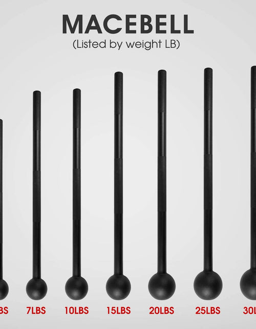 Load image into Gallery viewer, Steel Mace Bell for Strength Training - Support Full Body, Muscles, Shoulder, Grips & Forearms Workouts to Rehabilitation, Stretching 5, 7, 10, 15, 20, 25, 30Lb for Woman & Man