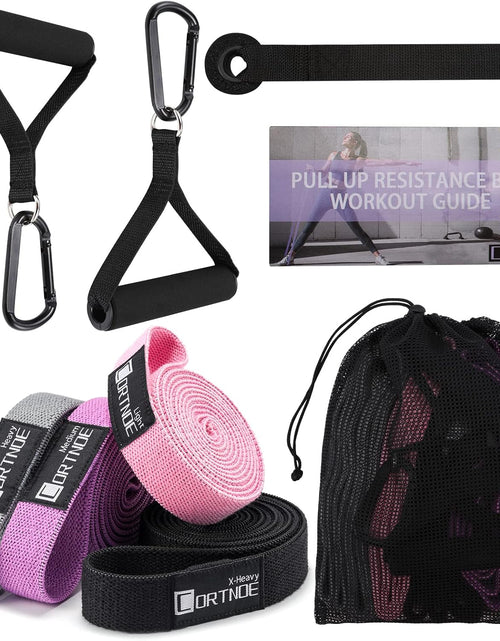Load image into Gallery viewer, Fabric Long Resistance Bands - Pull up Bands Pull up Assistance Bands Long Workout Bands with Handles, Exercise Bands for Working Out