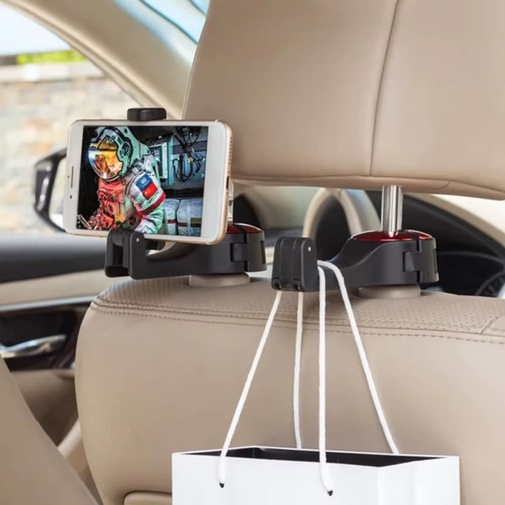 Car Back Seat Hook Multi-Function Hanging Storage Mobile Phone Holder Lazy Bracket Rear Headrest