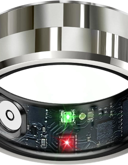 Load image into Gallery viewer, Smart Ring Health Tracker, Sleep Tracker Ring with Heart Rate, Waterproof Fitness Ring for Activity Monitoring/Steps/Distance/Calories,Air Gestures,Up to 7Day Battery,For Ios Android(Stylish Silver#8)