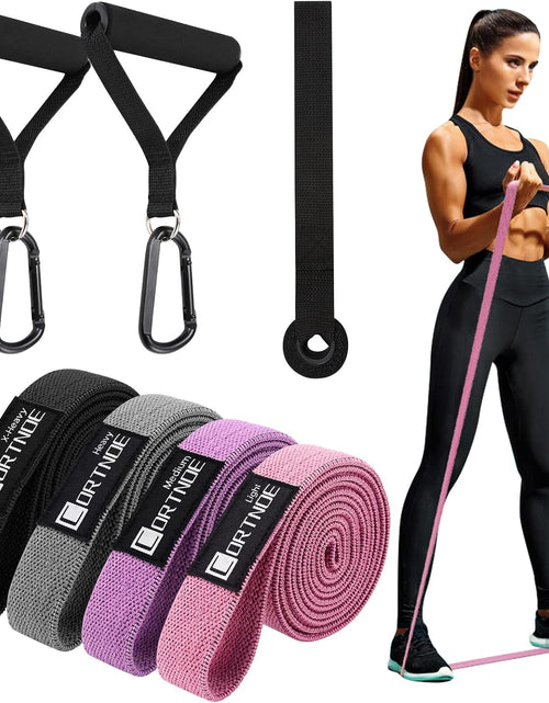 Load image into Gallery viewer, Fabric Long Resistance Bands - Pull up Bands Pull up Assistance Bands Long Workout Bands with Handles, Exercise Bands for Working Out