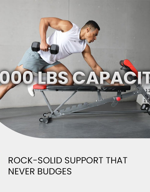 Load image into Gallery viewer, Multi-Functional FID Weight Bench for Full All-In-One Body Workout – Hyper Back Extension, Roman Chair, Adjustable Ab Sit up Bench, Incline Decline Bench, Flat Bench