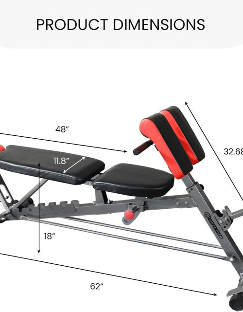 Load image into Gallery viewer, Multi-Functional FID Weight Bench for Full All-In-One Body Workout – Hyper Back Extension, Roman Chair, Adjustable Ab Sit up Bench, Incline Decline Bench, Flat Bench