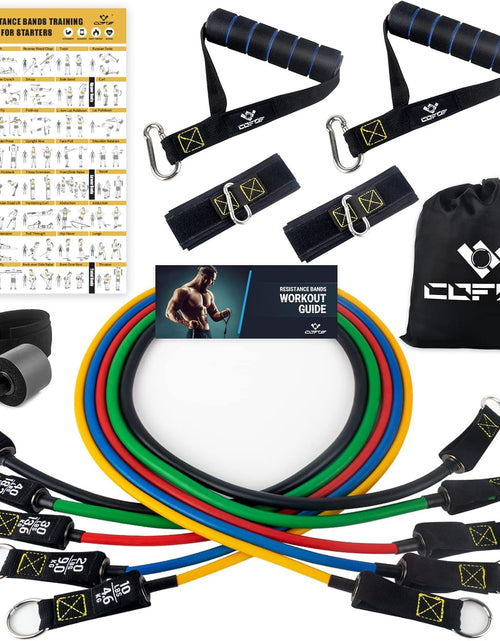 Load image into Gallery viewer, Resistance Bands Set with Handles, Exercise Bands Workout Bands Fitness Bands with Door Anchor, Legs Ankle Straps for Resistance Training,Physical Therapy,Home Gym Workout