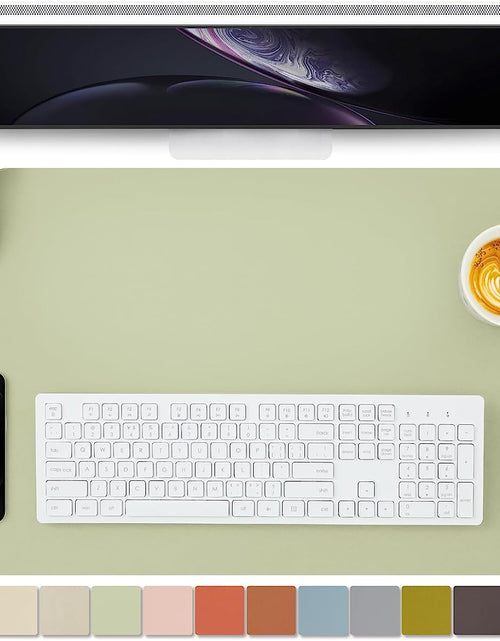 Load image into Gallery viewer, Cork Desk Mat - Dual-Sided Desk Pad for Office and Home - Desk Organization and Accessories - Ideal for Large Mouse Pad and Desk Mats on Top of Desks(Light Green,31.5"X 15.7")