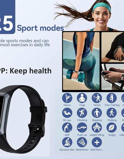 Load image into Gallery viewer, Keep Health Fitness Trackers for Women Men, Amoled Fitness Tracker for Android&Ios, Alarm Stopwatch Fitness Tracker with Blood Pressure Monitor, Calories Burned IP68 Waterproof Fitness Step Tracker