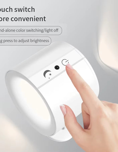 Load image into Gallery viewer, GlowFlex Touch Wall Lamp – Dual Head LED Light with Remote, 360° Rotation & USB Rechargeable Design