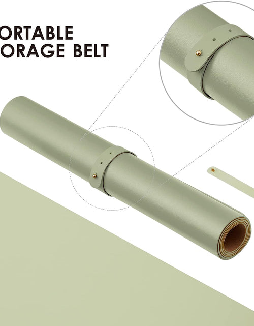 Load image into Gallery viewer, Cork Desk Mat - Dual-Sided Desk Pad for Office and Home - Desk Organization and Accessories - Ideal for Large Mouse Pad and Desk Mats on Top of Desks(Light Green,31.5"X 15.7")