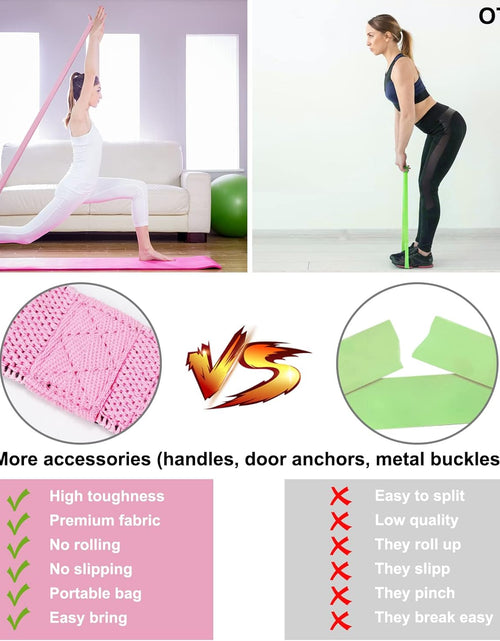 Load image into Gallery viewer, Fabric Long Resistance Bands - Pull up Bands Pull up Assistance Bands Long Workout Bands with Handles, Exercise Bands for Working Out