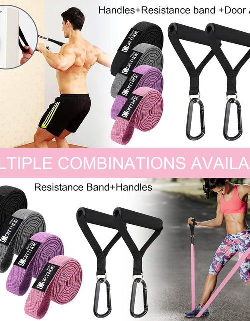 Load image into Gallery viewer, Fabric Long Resistance Bands - Pull up Bands Pull up Assistance Bands Long Workout Bands with Handles, Exercise Bands for Working Out