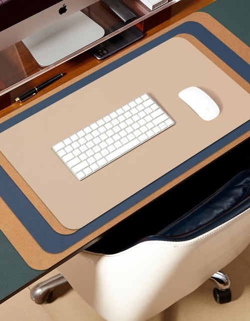 Load image into Gallery viewer, Cork Desk Mat - Dual-Sided Desk Pad for Office and Home - Desk Organization and Accessories - Ideal for Large Mouse Pad and Desk Mats on Top of Desks(Light Green,31.5"X 15.7")