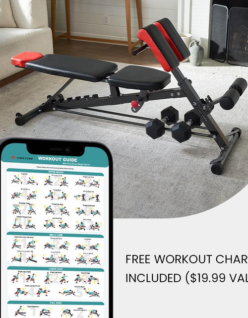 Load image into Gallery viewer, Multi-Functional FID Weight Bench for Full All-In-One Body Workout – Hyper Back Extension, Roman Chair, Adjustable Ab Sit up Bench, Incline Decline Bench, Flat Bench