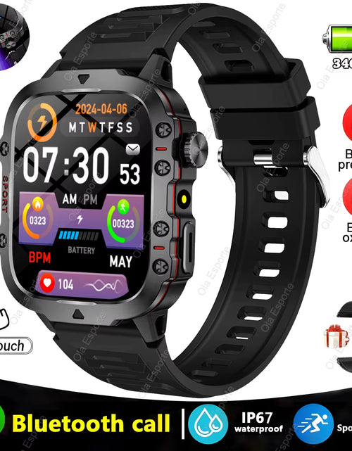 Load image into Gallery viewer, Original Men Smartwatch Flashlight Bluetooth Call Fitness Clock IP68 Waterproof Sports Men for Android IOS Smart Watch 2025 New