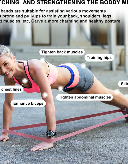 Load image into Gallery viewer, Fabric Long Resistance Bands - Pull up Bands Pull up Assistance Bands Long Workout Bands with Handles, Exercise Bands for Working Out