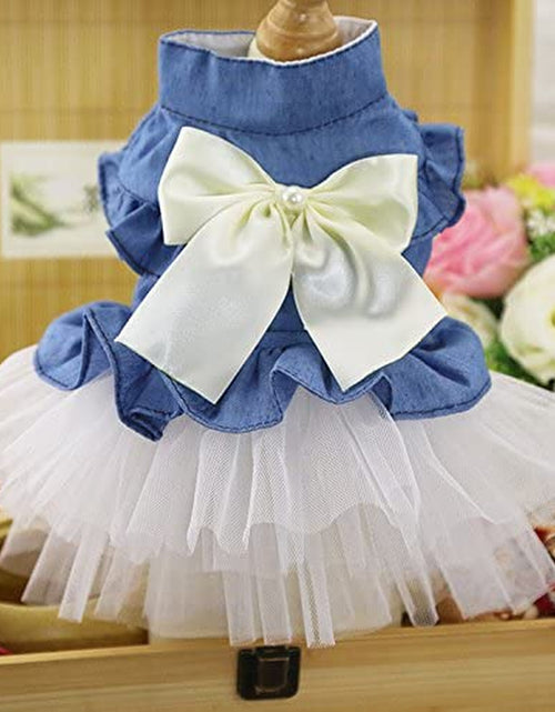 Load image into Gallery viewer, Dog Dress 3PCS Lace Doggie Dresses Floral Pink Tutu Dress for Medium Small Dogs Princess Pets Party Clothes
