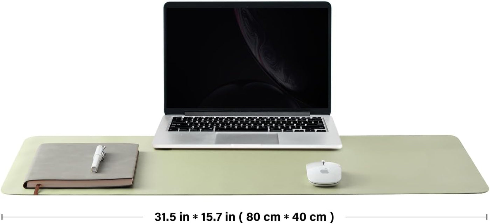 Cork Desk Mat - Dual-Sided Desk Pad for Office and Home - Desk Organization and Accessories - Ideal for Large Mouse Pad and Desk Mats on Top of Desks(Light Green,31.5"X 15.7")