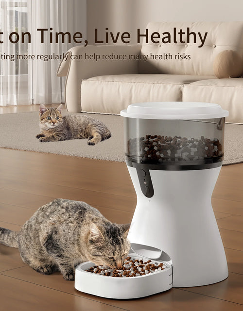 Load image into Gallery viewer, Automatic Cat Feeders Wifi, Timed Dog Feeder with 10S Dining Voice Record, 4L Cat/Dog Food Dispenser
