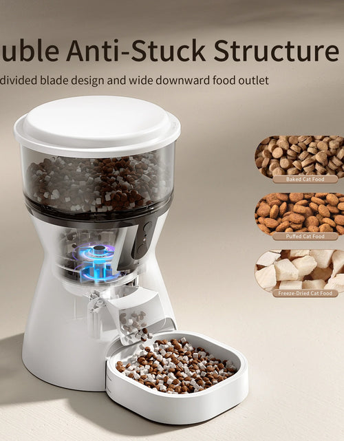 Load image into Gallery viewer, Automatic Cat Feeders Wifi, Timed Dog Feeder with 10S Dining Voice Record, 4L Cat/Dog Food Dispenser
